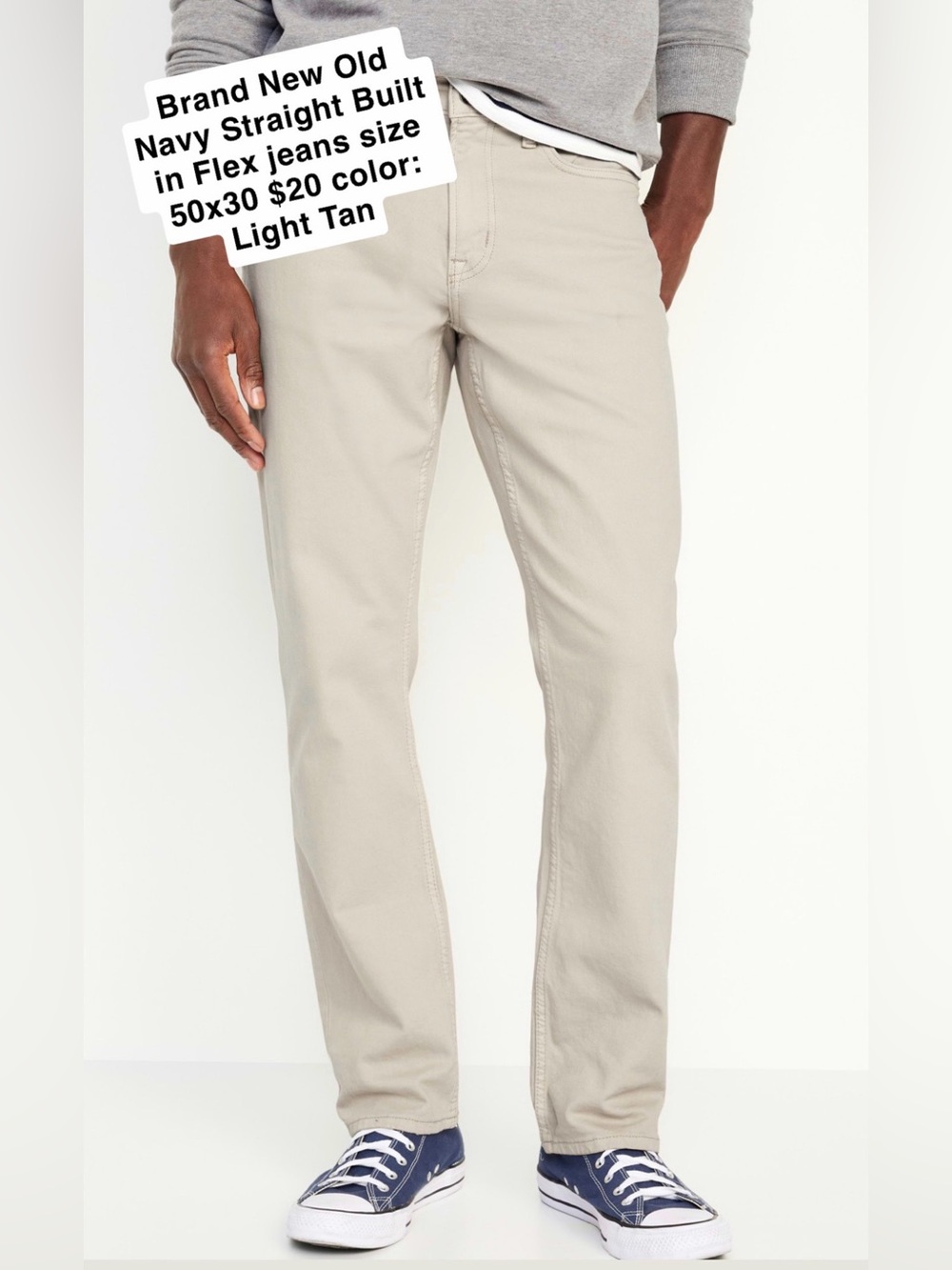 Old Navy Men's Straight Jeans in Light Tan